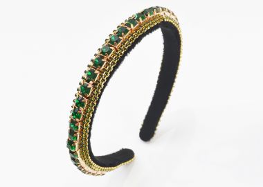 Στέκα με κρύσταλλα και χρυσές λεπτομέρειες - MAT FASHION - 