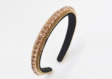 Στέκα με κρύσταλλα και χρυσές λεπτομέρειες - MAT FASHION - 