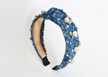 Στέκα τζιν με πέρλες και παγιέτες - MAT FASHION - 