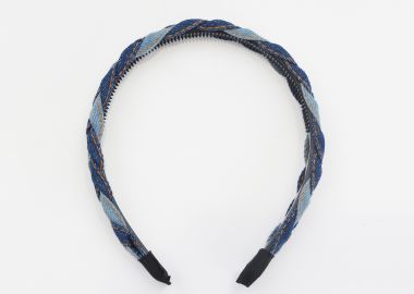 Στέκα τζιν πλεξούδα με διχρωμία - MAT FASHION - 