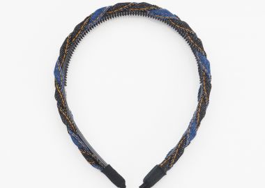 Στέκα τζιν πλεξούδα με διχρωμία - MAT FASHION - 