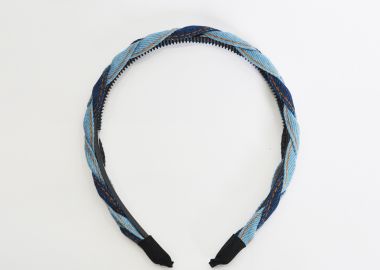 Στέκα τζιν πλεξούδα με διχρωμία - MAT FASHION - 