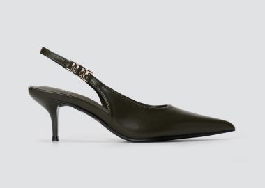 Stephan Γόβες Slingback Kitten Heel - TH-17 - Olive Matte - Stephan - 