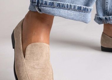 Stephan Μοκασίνια Suede με Φλατ Σόλα - QQ-267 - Taupe Σουέτ - Stephan - 