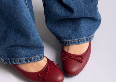 Stephan Μπαλαρίνες με χαμηλό τακούνι - 22-376 - Bordeaux Matte - Stephan - 