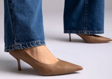 Stephan Μυτερές γόβες με τακούνι στιλέτο - 22-373 - Taupe Matte - Stephan - 