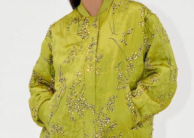 Stine Goya γυναικείο bomber jacket με στρας - SG-SS25-J035-2352 Πράσινο - STINE GOYA - 