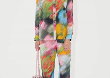 Stine Goya γυναικείο παντελόνι με floral print 