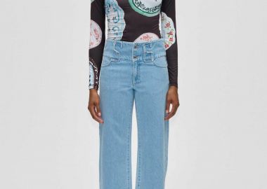 Stine Goya γυναικείο τζιν παντελόνι denim με SG θυλάκια - SG-SS26-P138-2453 Denim Blue - STINE GOYA - 