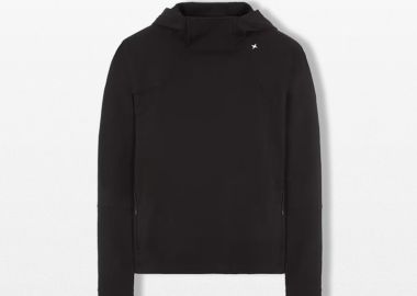 STONE ISLAND Ανδρικό Μαύρο Black Paneled Hoodie In Black - STONE ISLAND - 