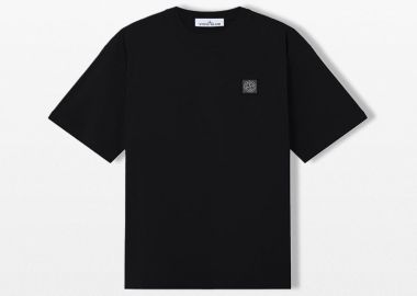 STONE ISLAND Ανδρικό Μαύρο Regular Fit T-Shirt - STONE ISLAND - 
