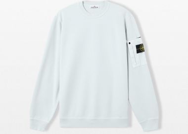 STONE ISLAND Ανδρικό Μπλε Crewneck Sweatshirt - STONE ISLAND - 