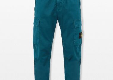 STONE ISLAND Ανδρικό Μπλε Old Effect Cargo Trousers - STONE ISLAND - 