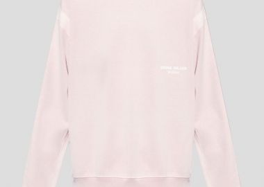 STONE ISLAND Ανδρικό Ροζ Logo-Print Cotton Sweatshirt In Pink - STONE ISLAND - 