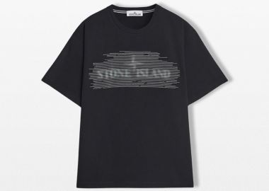 STONE ISLAND Ανδρικό T-Shirt With 'Optical One' Print - STONE ISLAND - 