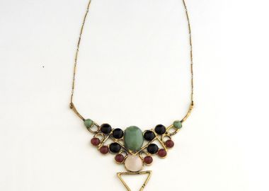 Stone Statement Necklace -  - 