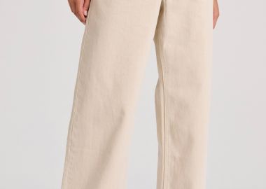 Straight fit garment dyed τζιν παντελόνι με ζώνη - FUNKY BUDDHA - 