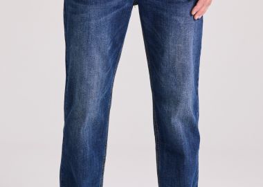 Straight fit τζιν παντελόνι με whisker details - FUNKY BUDDHA - 