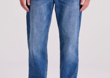 Straight fit τζιν παντελόνι με whisker details - FUNKY BUDDHA - 