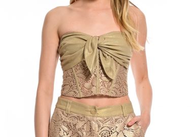 Strapless Top WECOSS Με Δαντέλα -  - 