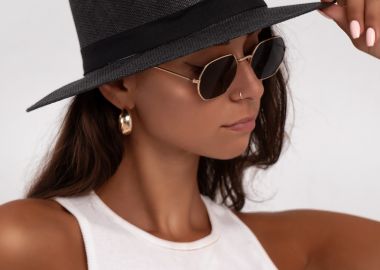 STRAW SUMMER BLACK HAT - sense-shop - 