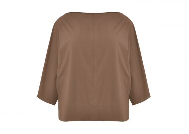 Structured βαμβακερή μπλούζα - MAT FASHION - 