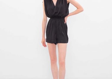 Sude ολόσωμη γυναικεία φόρμα μαύρη - SOU - 