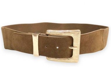 suede ελαστική ζώνη Amy κάμελ - PerfectDress.gr - 