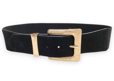 suede ελαστική ζώνη Amy μαύρο - PerfectDress.gr - 