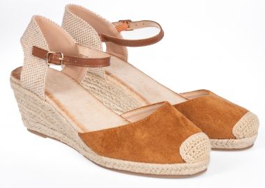 Suede εσπαντρίγιες με μπαρέτα - Κάμελ - Issue - 