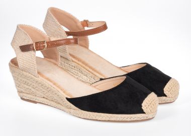 Suede εσπαντρίγιες με μπαρέτα - Μαύρο - Issue - 