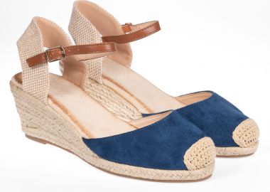 Suede εσπαντρίγιες με μπαρέτα - Μπλε - Issue - 