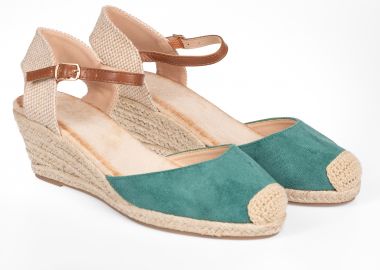 Suede εσπαντρίγιες με μπαρέτα - Πράσινο - Issue - 