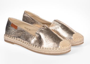 Suede εσπαντρίγιες με ραφές - Χρυσό - Issue - 