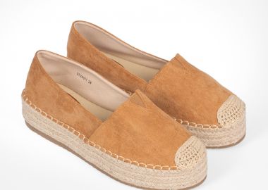 Suede εσπαντρίγιες με ραφές - Κάμελ - Issue - 