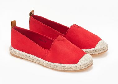 Suede εσπαντρίγιες με ραφές - Κόκκινο - Issue - 