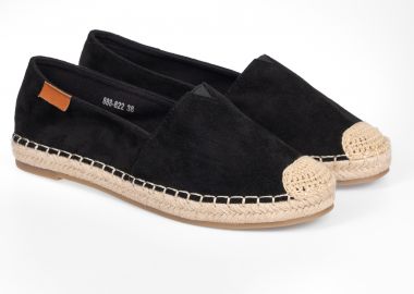 Suede εσπαντρίγιες με ραφές - Μαύρο - Issue - 