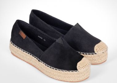 Suede εσπαντρίγιες με ραφές - Μαύρο - Issue - 