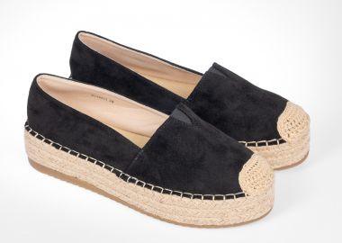 Suede εσπαντρίγιες με ραφές - Μαύρο - Issue - 