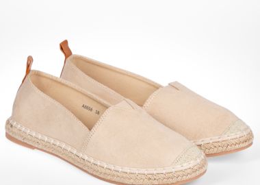 Suede εσπαντρίγιες με ραφές - Μπεζ - Issue - 