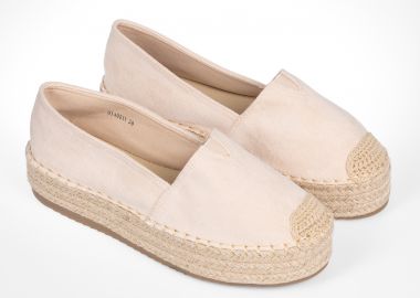 Suede εσπαντρίγιες με ραφές - Μπεζ - Issue - 