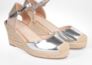 Suede εξώφτερνες εσπαντρίγιες - Ασημί - Issue - 