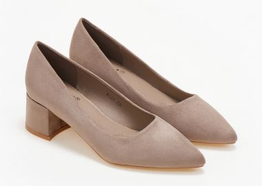 Suede γόβες με χοντρό τακούνι - Πούρο - Issue - 