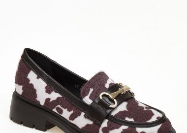 Suede loafers με διακοσμητική αγκράφα - Cow - Issue - 