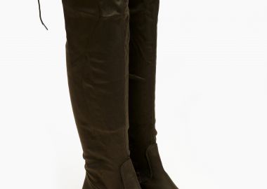 Suede over the knee μπότες - Πράσινο - Issue - 