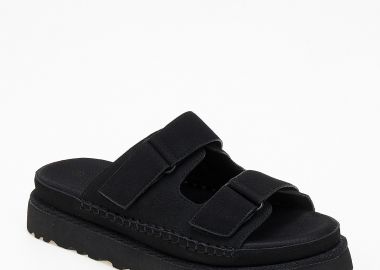 Suede σανδάλια με λουράκια scratch - Μαύρο - Issue - 