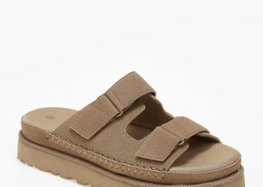 Suede σανδάλια με λουράκια scratch - Πούρο - Issue - 