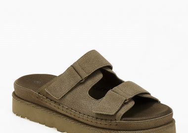 Suede σανδάλια με λουράκια scratch - Πράσινο - Issue - 