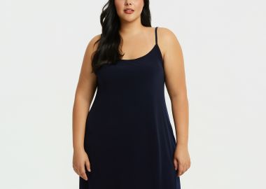 Super jersey αμάνικο φόρεμα - MAT FASHION - 