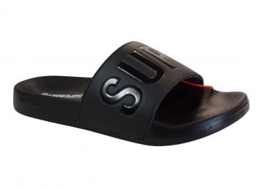 SUPERDRY Ανδρικά Παντόφλες CORE RAPHIC ROOL SLIDE MF310266A-02A Μαύρο - SUPERDRY - 